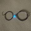 Luminous heart stainless steel couple bracelet 2 pcs stylish accessories for women