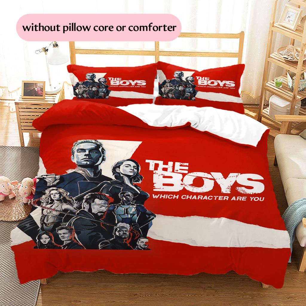 The Boys Muster Bettwäsche Heimdekoration Geburtstagsgeschenk (1 Bettbezug + 2 Kissenbezüge, ohne Füllung)