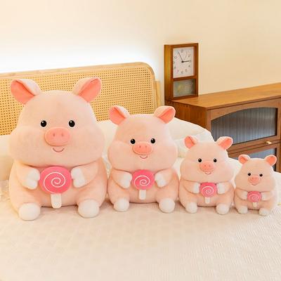 New Candy Pig Plush Toy Sleeping Pillow Doll Soft Cloth Doll Festival Gifts for Children Cartoon Stuffed Animal Toy