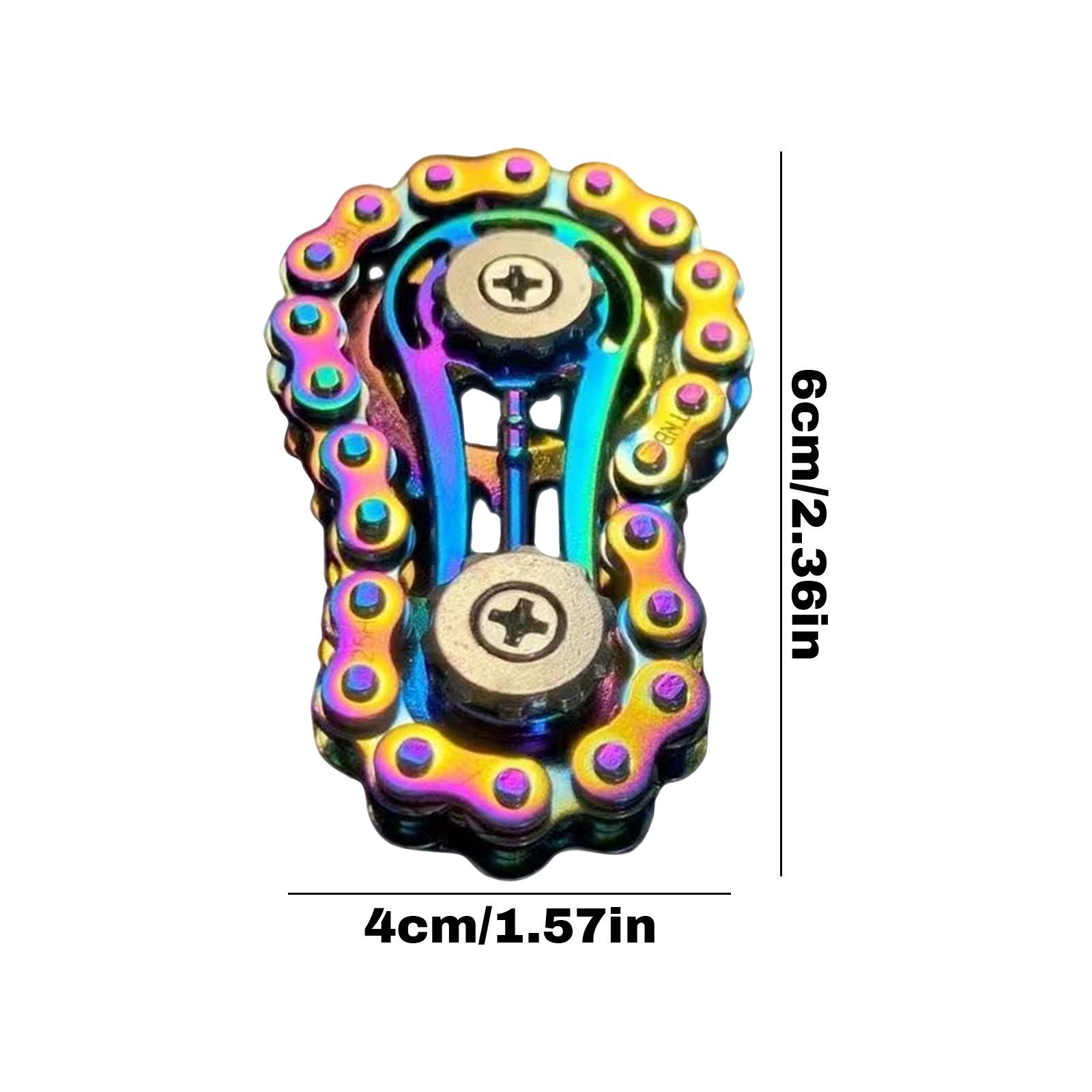 

Цепная шестерня Фиджет-спиннер Механическая игрушка для пальцев с вращающимся дизайном велосипедной цепи Взрослый механический способ скоротать время Подарки One Size