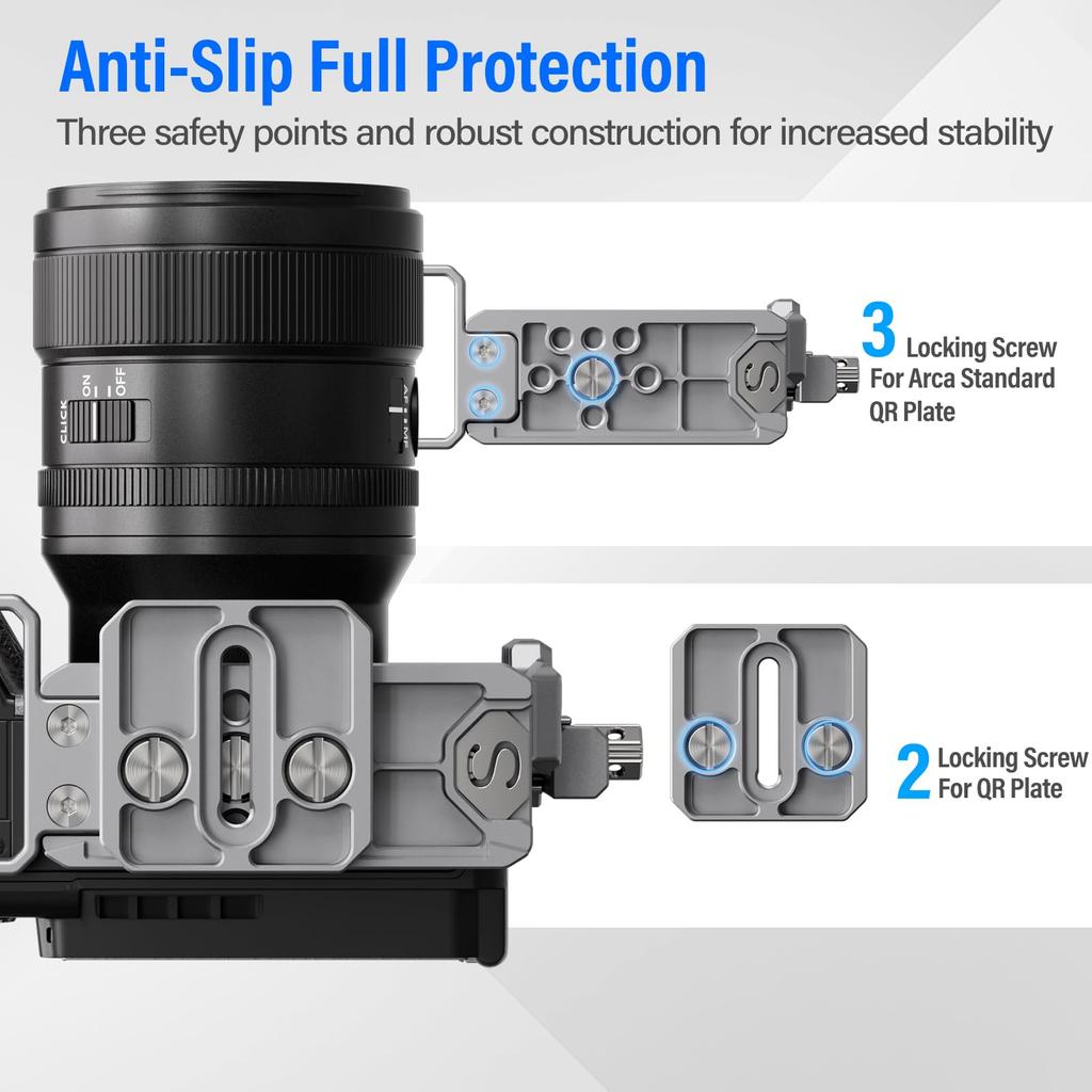 Sirui Camera Cage Kit for Sony with Top Compatible with Original XLR HDMI Cable Threaded ARRI Locating Cold and NATO Rail FX3/FX30 Handle, Handles,