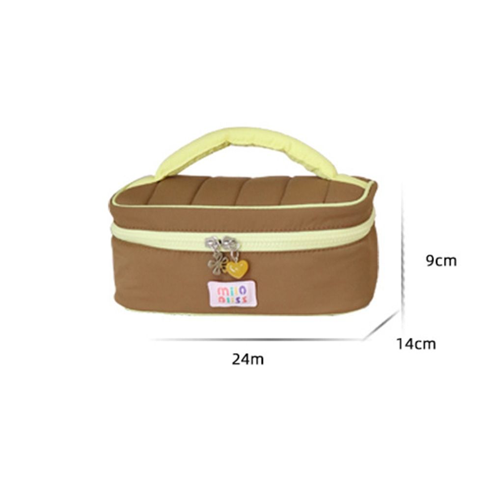 Small Fresh Macaron Cosmetic Bag Portable Large Capacity Travel Cosmetic Handbag Girl Series Storage Handbag Contrast Color