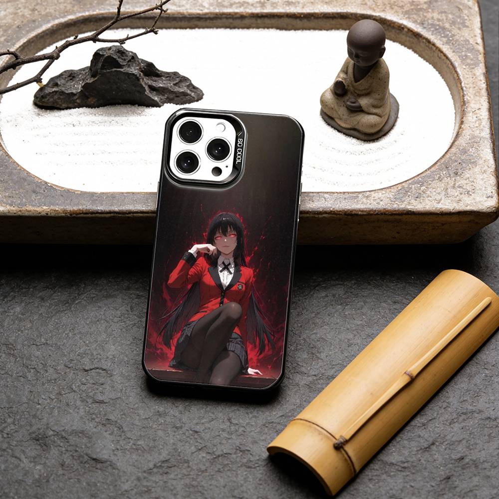 Anime K-Kakegurui Phone Case For IPhone 16 17 15 14 12 13 Pro Max Black Color Shockproof Cover