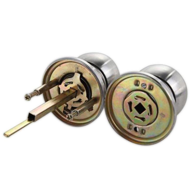 Stainless Round Door Knobs Rotation Lock Knobset Handle Stainless Steel Door Knob with Key for Bedrooms Living Rooms Bathrooms