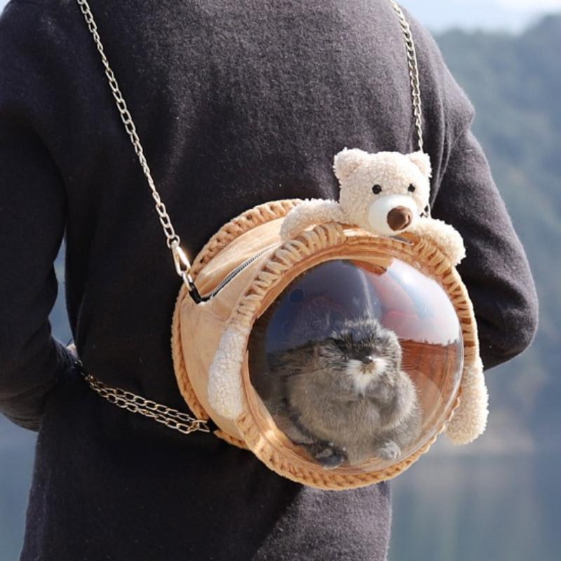 Small Pet Carrier Bag Outdoor Breathable Portable Hamster Carry Bag Rabbit Parrot Hedgehog Suitcase Small Animal Travel Bags
