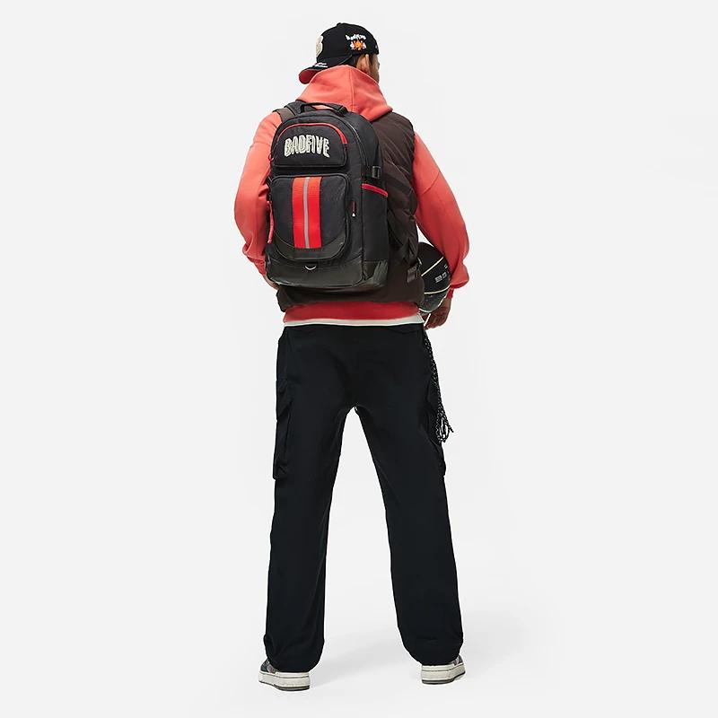 Li Ning Polyester Sports Backpack Regular Unisex Charcoal Coffee Brown ABST233-2