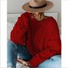 Women's Autumn Winter Chunky Knit Set V-Neck Cardigan Loose Cashmere Sweater Casual Knitwear