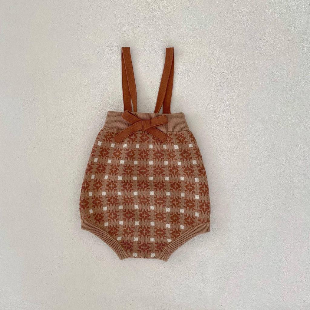 2025 Herbst Kleinkind Mädchen Übergröße Kontrast Strickjacke & Schleife Strampler Set