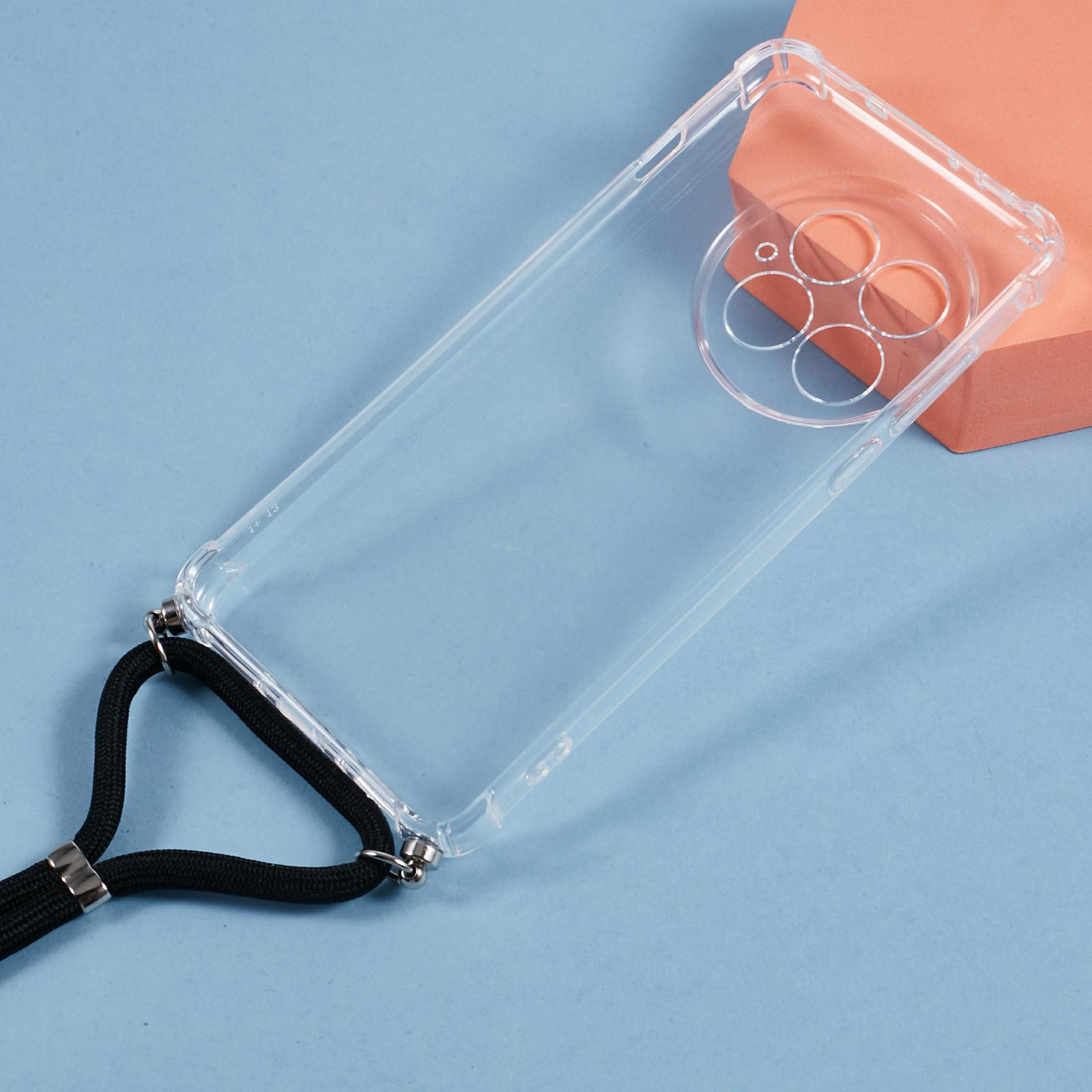 

For OnePlus 13 Case Reinforced Corner TPU Clear Phone Cover with Lanyard Style A