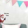 Cartoon Santa Claus Window Sticker Welcome Home Self-Adhesive Christmas Glass Window Sticker Double-Sided Visual