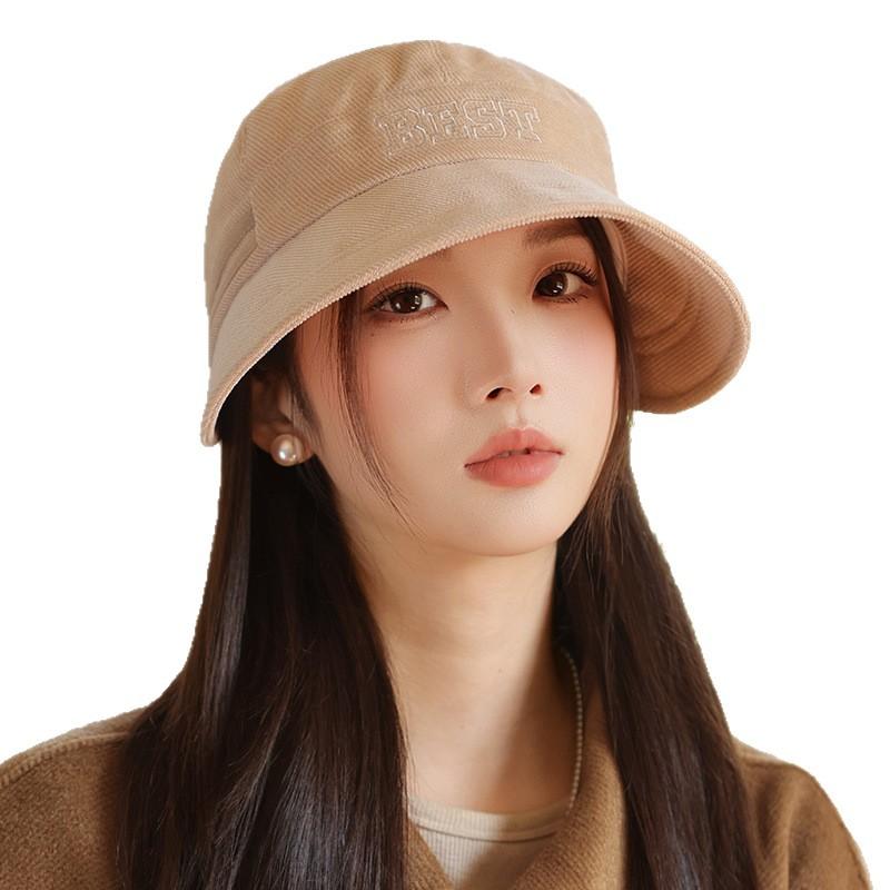 Autumn and winter big head circumference hat women's casual versatile equestrian hat outdoor travel cap sunshade bucket hat