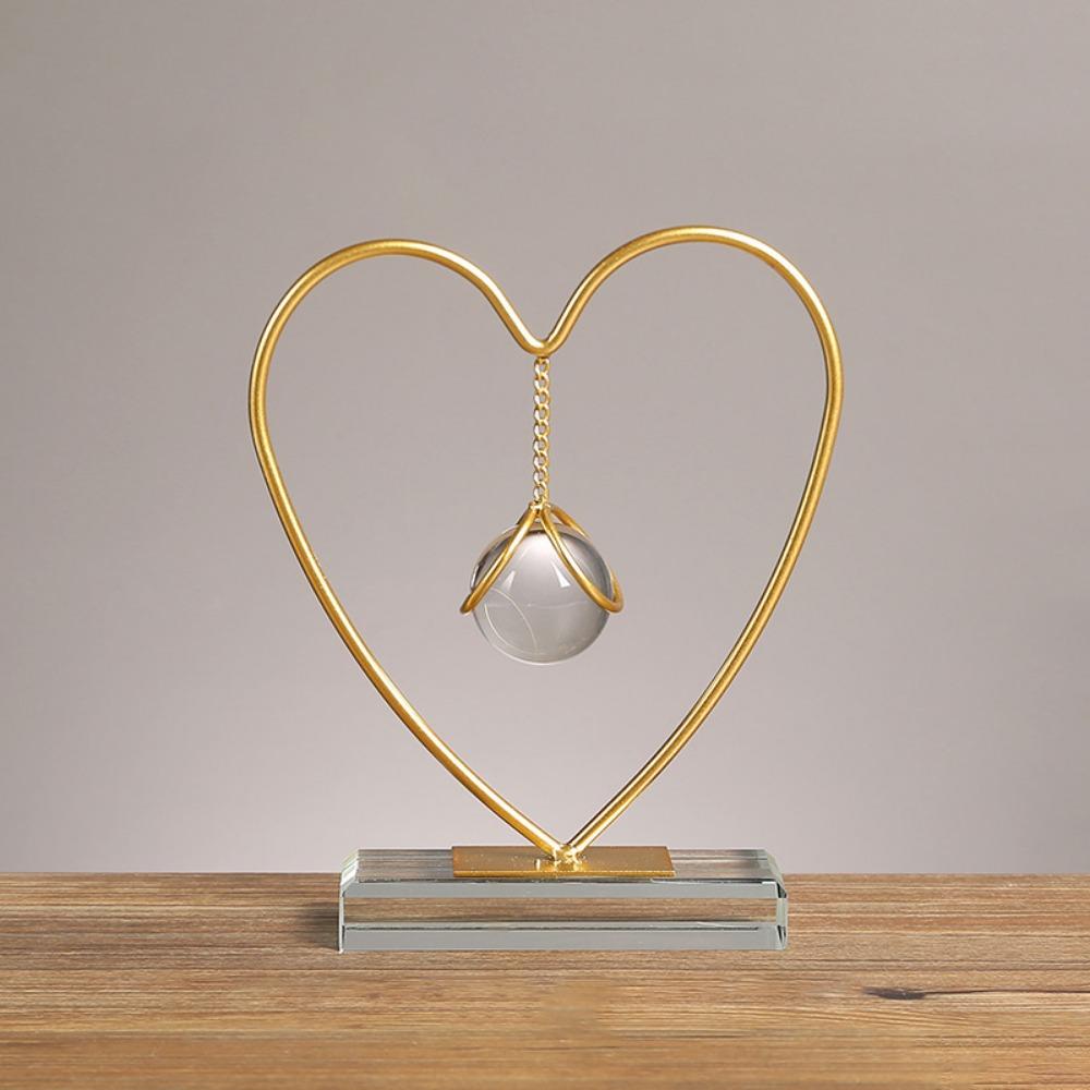 

With Bracket Crystal Ball Ornaments Geometric Desktop Decor Stand Crystal Ball Sculpture Interior Style 3