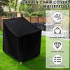 2Pcs Garden Chair Cover 420D Oxford Fabric Waterproof Dustproof Furniture Chair Cover with Storage Bag Outdoor Chair Protector