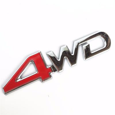 4WD Odznak na auto Kovová samolepka Decal Pro Jeep Cherokee Wrangler Willys Renegade 4x4