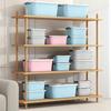 4pcs Nordic Storage Boxes - Stackable Plastic Bins for Closet, Car Trunk & Bathroom Organization - Clear Pantry Containers
