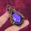Charoite Pendant Gemstone Pendant Copper Wire Wrapped Pendant Handmade Jewelry