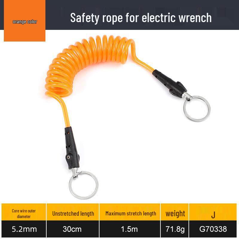 

Retractable Steel Wire Safety Rope: Anti-Drop Electric Wrench Hook for Worker Protection with Waist and Rotating Hooks
