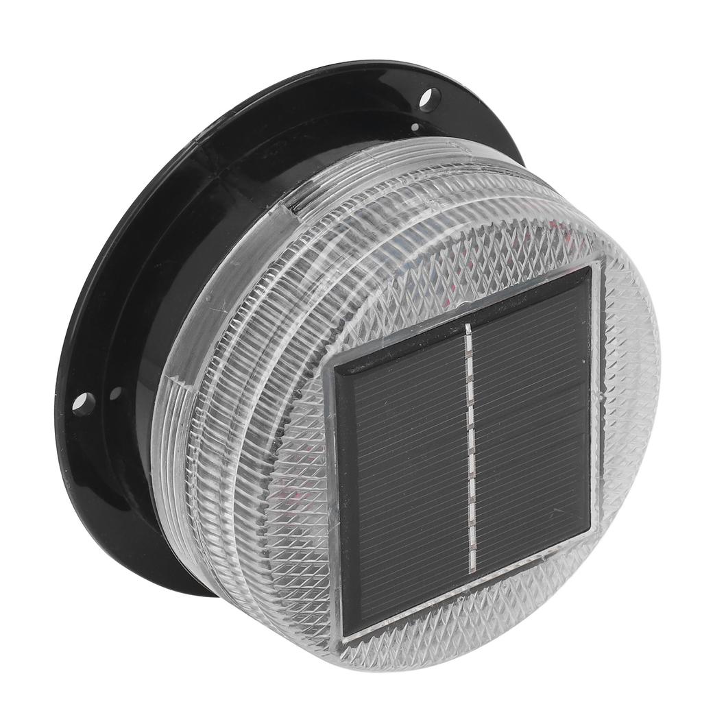 Solar-Warnleuchte 6 LED-Perlen Rot Blau Abwechselnd Wasserdicht Rund Tragbar Straßenwarnleuchte