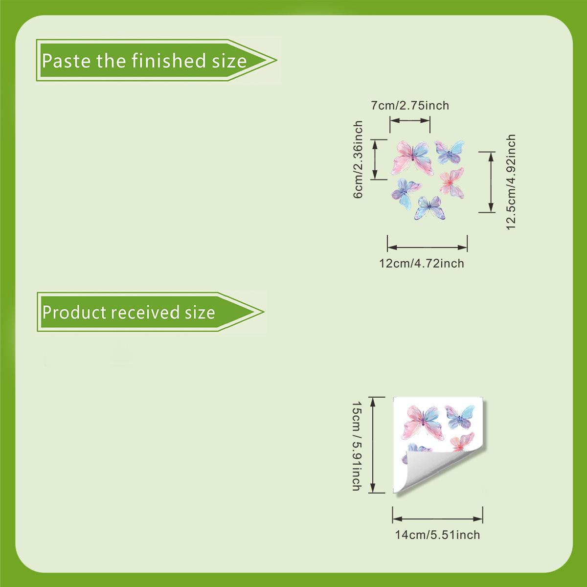 

Luminous Butterfly Wall Stickers, Luminous Simulation Three-dimensional Butterfly Decorative Stickers, Waterproof Stickers 15*14cm