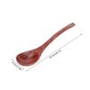 5Pcs Solid Wood Wooden Spoons Polished Surface Long Handle Spoons Tableware Set  For Soup Cooking