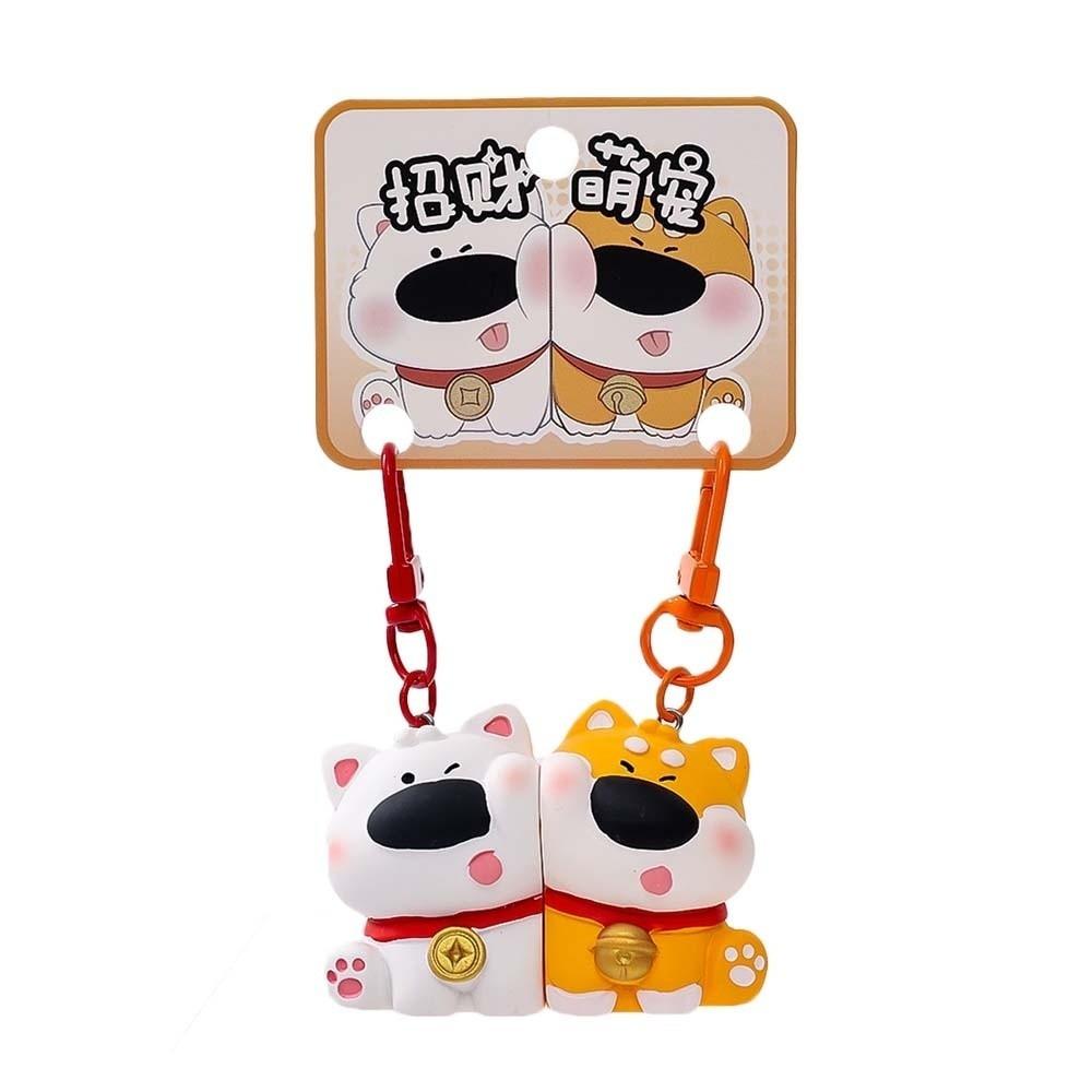 2 Stück Harz Paar Schlüsselanhänger Zink Zinklegierung Rucksack Schlüsselring Lustige Magnetische Tieranhänger Freunde