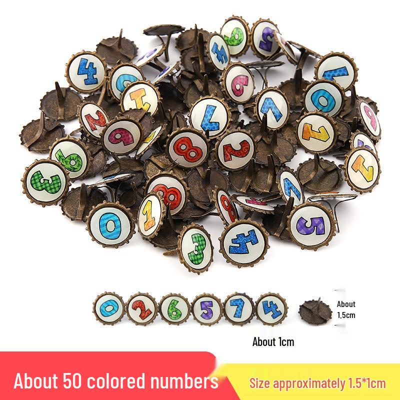 Colorful Children's Handmade Double-Legged Split Brad Nails for DIY Decoration