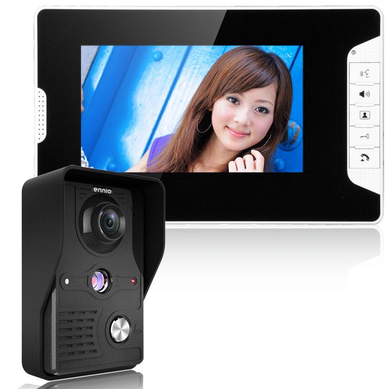 Kit de sistema de videoportero con cable, timbre de puerta, teléfono, Panel de llamada a prueba de lluvia, cámara IR para casa, Villa, edificio y apartamento