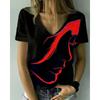 JPNTKY Women's Fashion Casual Short Sleeve V-Neck  Blouses & Shirts