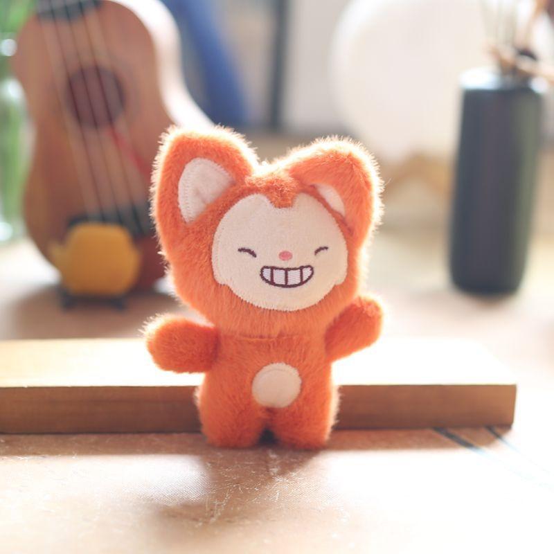 Cute Adorable Plush Fox Keychain Pendant Soft Stuffed Toy For Bags And Accessories