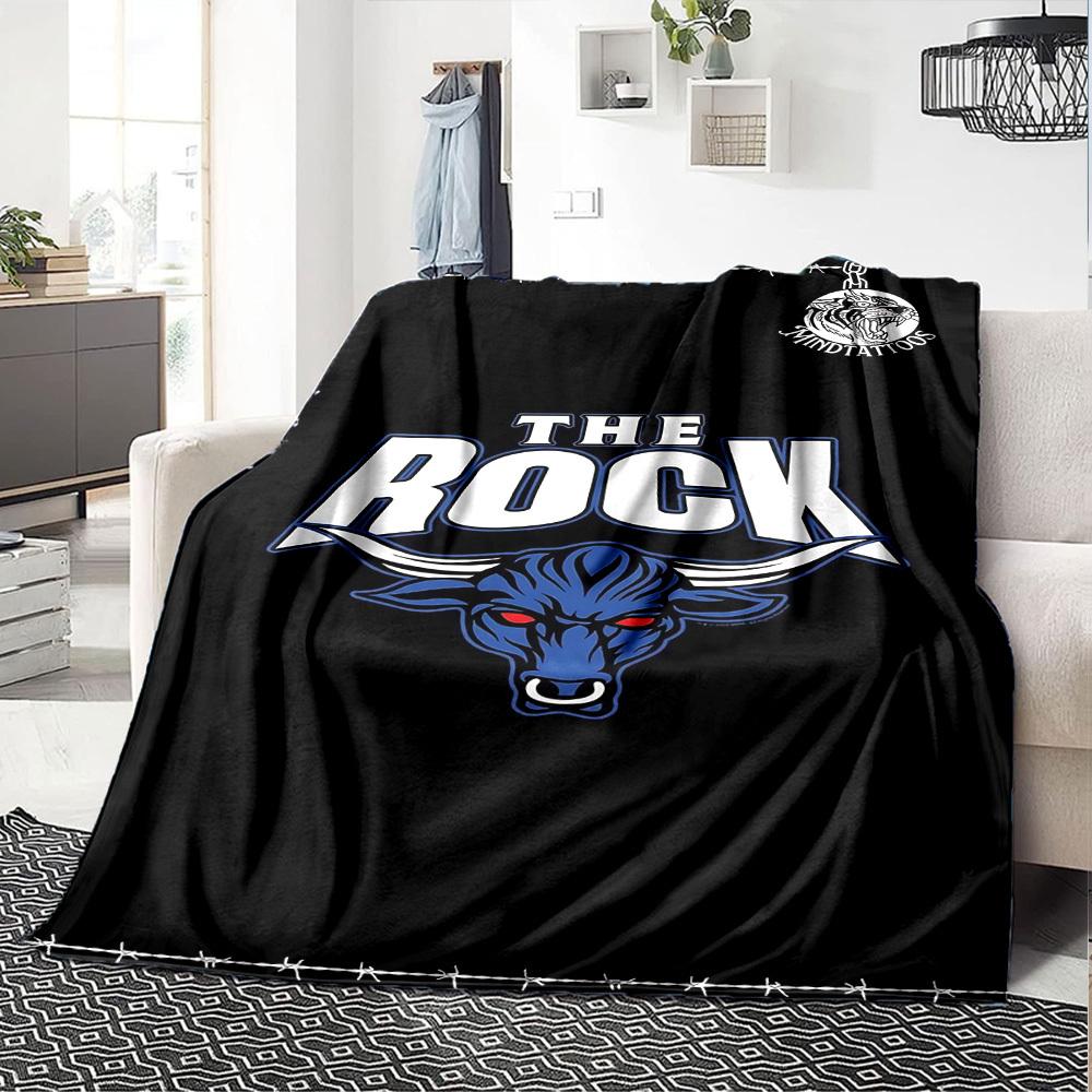 1pc THE ROCK Soft Flannel All Season Throw for Home, Office, Outdoor UseDurable Comfort Soft Warm Throw for Home