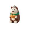 Koteta Japan Style Shiba Inu Drink Tea Figure Scene Decoration Summer Series Resin Craft Home Decor Kids Collectible Ornament