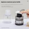 Refillable Lockable Empty Pump Dispenser Nail Manicure Cleaner Makeup Remover Container Press Bottle For Personal Use