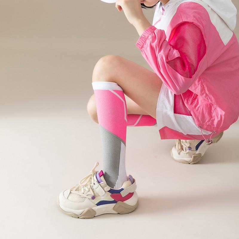 Dětské kompresní ponožky ke kolenům Elastické fitness tlakové ponožky pro dospívající