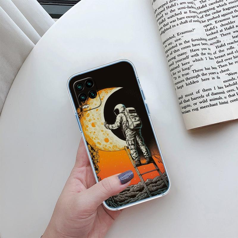 Astronaut Space Moon Transparent Phone Case for Motorola Moto Edge 20 30 40 50 S30 Fusion Ultra Pro Neo Lite + G200 G23