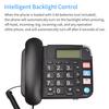 Black Corded Phone with Big Button Desk Landline Phone Telephone Support Hands Free Redial Flash Speed Dial Ring Volume