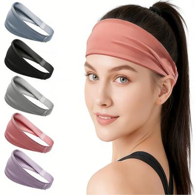 Sports Non-Slip Running Fitness Sweatband Elastic Absorbent Sweat Cycling Jog Tennis Yoga Gym Head Band Hair Bandage Men Women