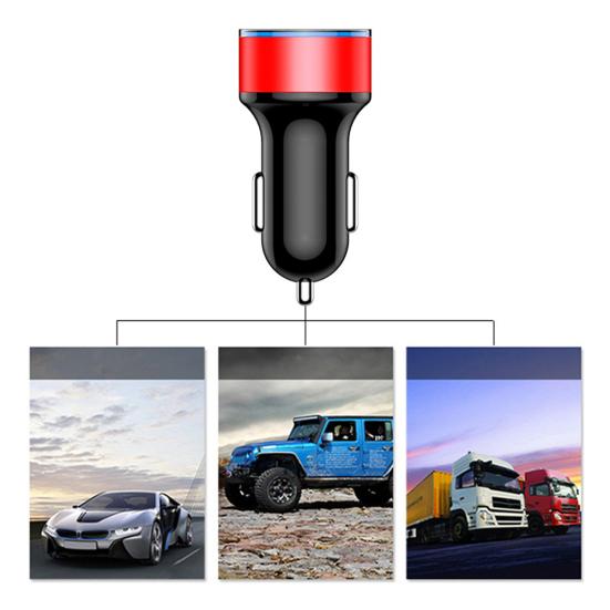 5V/3.1A Dual USB Port Cigarette Lighter Adapter Voltage Display Car Charger