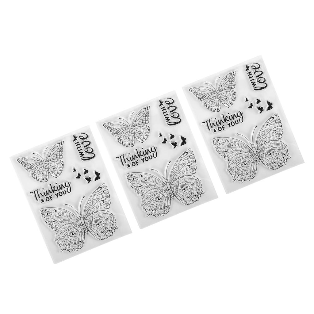 3 Stück Transparenter Stempel Form Geprägt Scrapbook Kartenherstellung Transparenter Stempel Dekorat