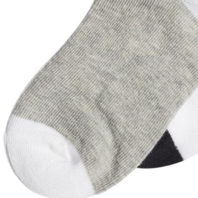 adidas Socks 3 Pack Black White Gray Kids' ED8642