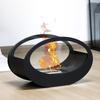 EU Stock Elegant Oval Tabletop Fireplace Clean Bioethanol Decorative Fireplace Restaurant Bar Portable Fireplace for Indoor