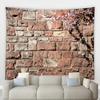 Retro Old Red Brick Wall Tapestry Country Town Street Art Hippie Background Wall Hanging Home Decor Living Room Bedroom Curtain