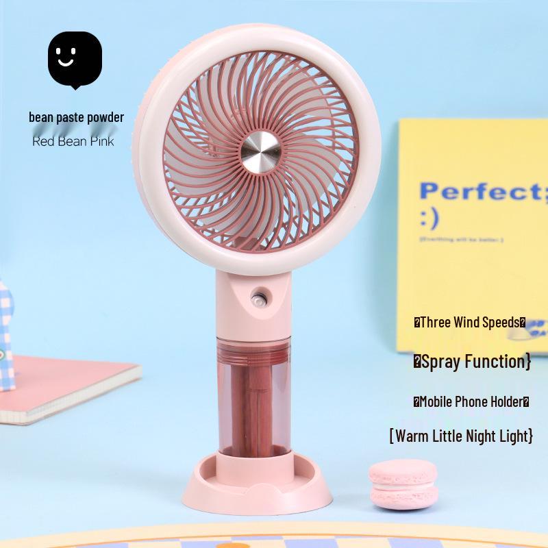 Portable USB Rechargeable Handheld Mini Fan with Humidifier High Wind Power Recommended