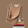 Maternity Thermal Nursing Top: Plus Size Velvet Postpartum & Feeding Wear for Autumn/Winter