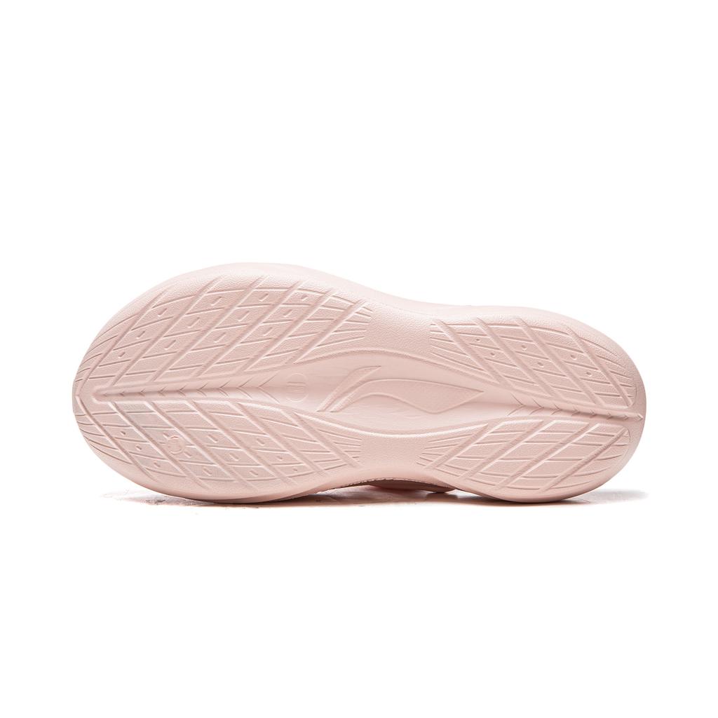 Li Ning Soda Simple Versatile Comfortable Breathable Shock Absorption Rebound Soft Lightweight Hole Shoes Unisex Shoes Peach-Blossom-Pink AGUW005-25