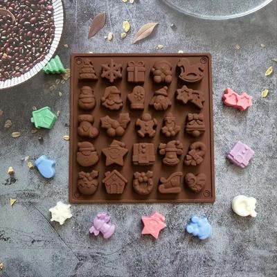 1 Stück Antihaft-Weihnachtsschokoladenform - 25 Vertiefungen für köstliche Weihnachtsleckereien Weihnachtliches Kunsthandwerk