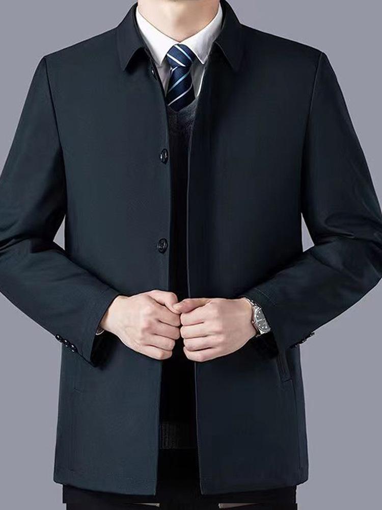 2025 Herren Executive Mittleren Alters & Ältere Baumwolljacke - Warm, Verdickt, Lässige Frühjahrs-/Herbstkleidung