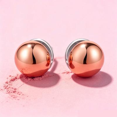PLDYD002-DA Ball Sphere Round Smooth Polished Minimalist Stud Earrings for Women