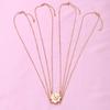 4Pcs Heart Pendant Choker Heart Puzzle Four Leaf Clover Necklace Jewelry Gift