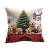 Flax Merry Christmas Pillow Cover Luxury Xmas Throw Pillow Case Christmas Cushion Cover  Bed