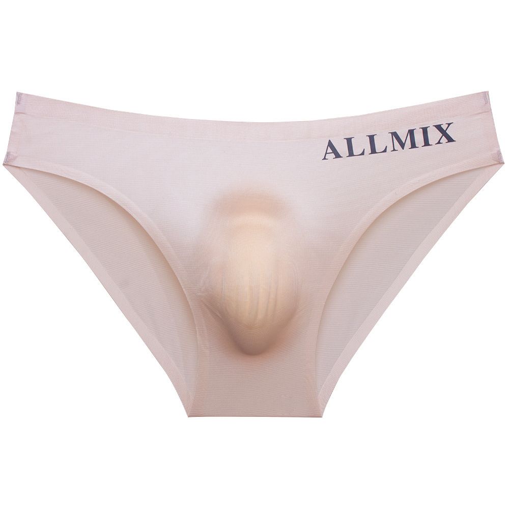 3PCS Men's Ice Silk Seamless Triangle Underwear Nude  Feeling Sports Quick-Dry Thin Soft Type Elastic and Breathable for Summer